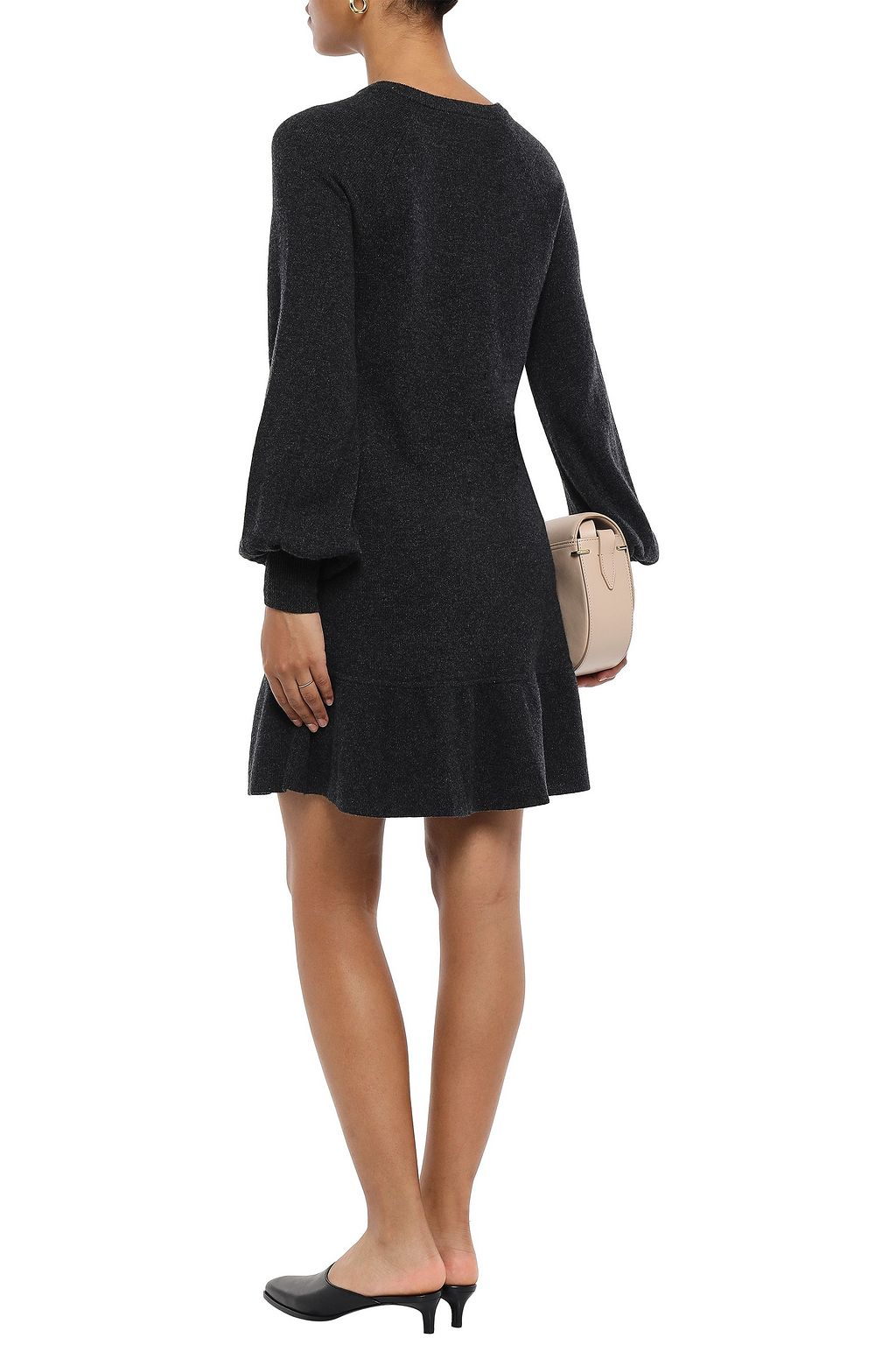 AUTUMN CASHMERE Fluted cashmere mini dress