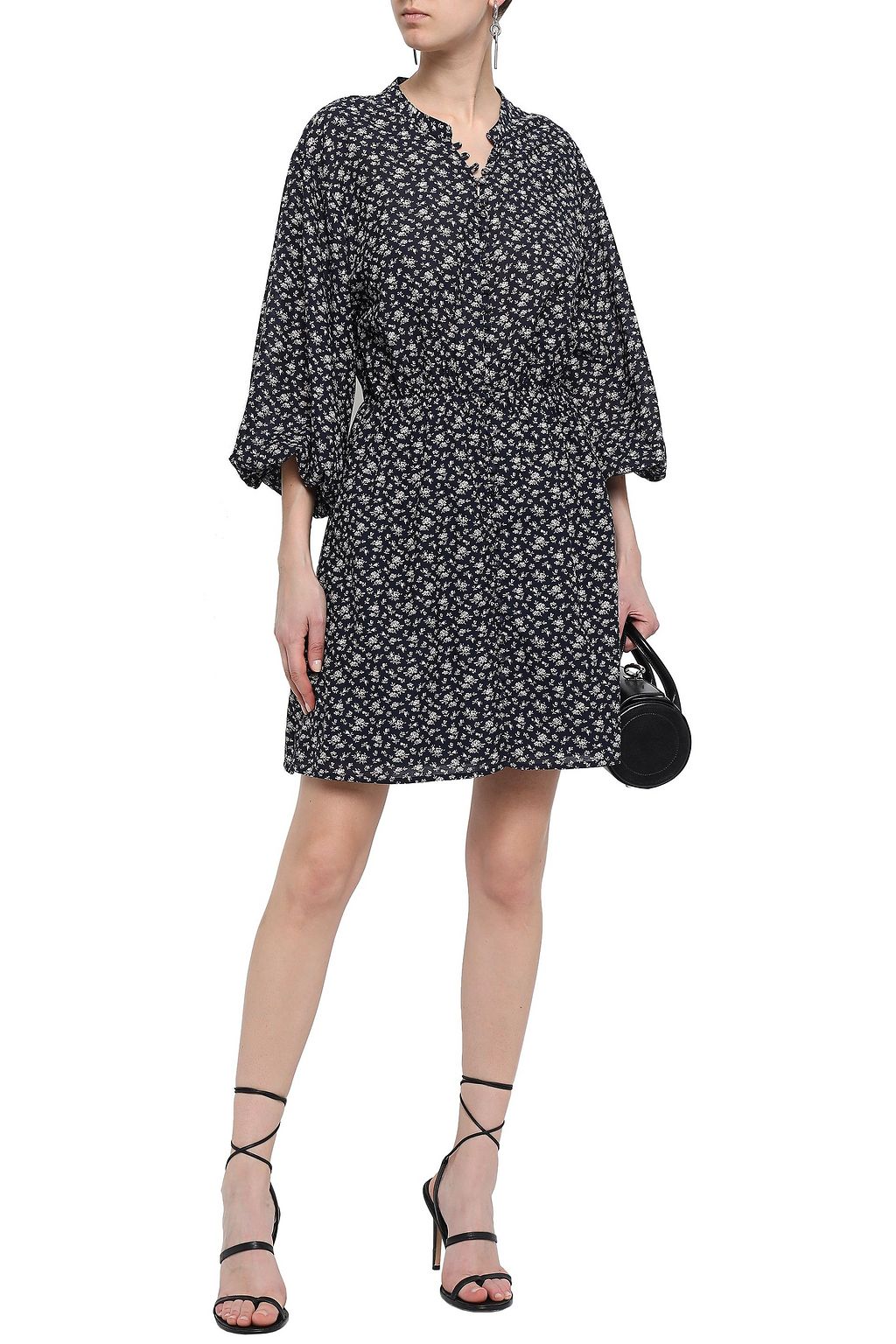 JOIE Galani floral-print cotton-blend voile mini dress