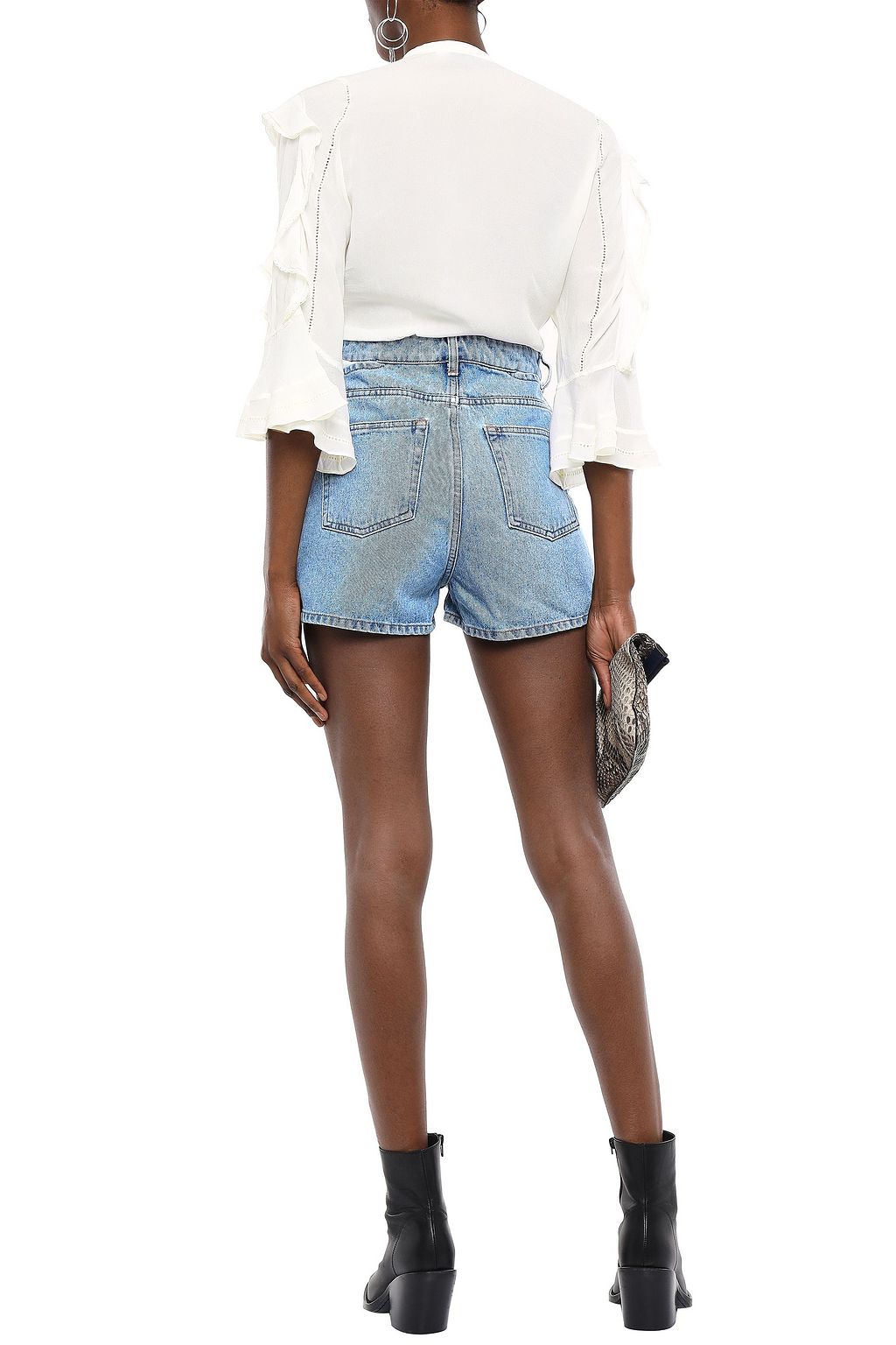 IRO Comeo cutout denim shorts