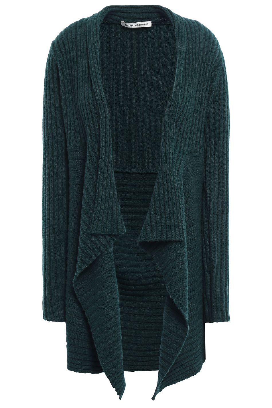 Emerald Draped Ribbed Knit Cardigan Sale Up To 70 Off The