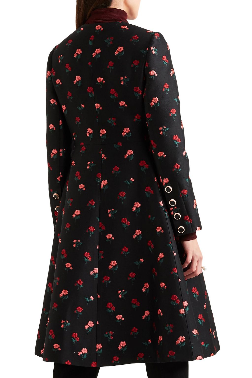 LELA ROSE Wool-blend jacquard coat