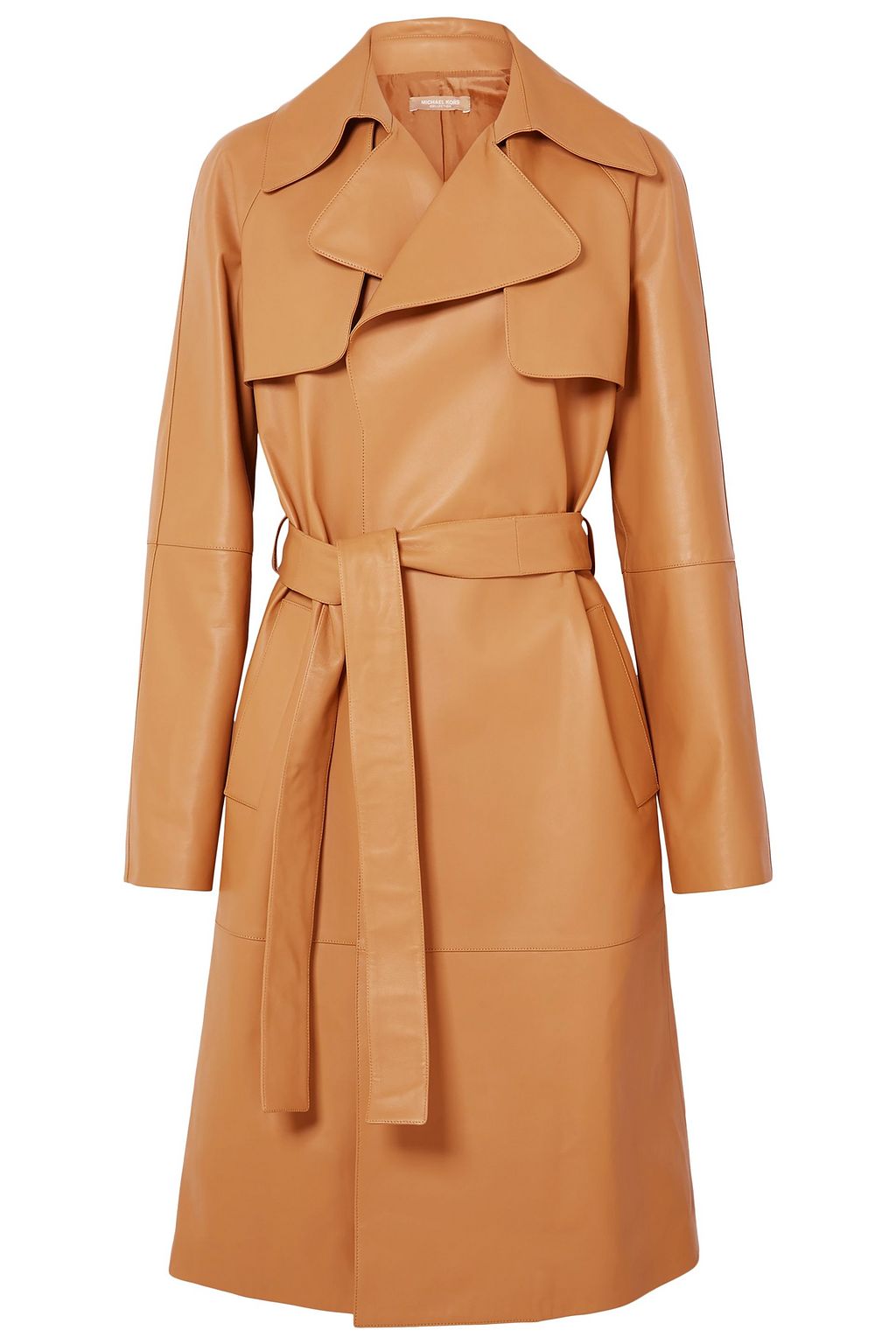 michael kors leather trench coat womens