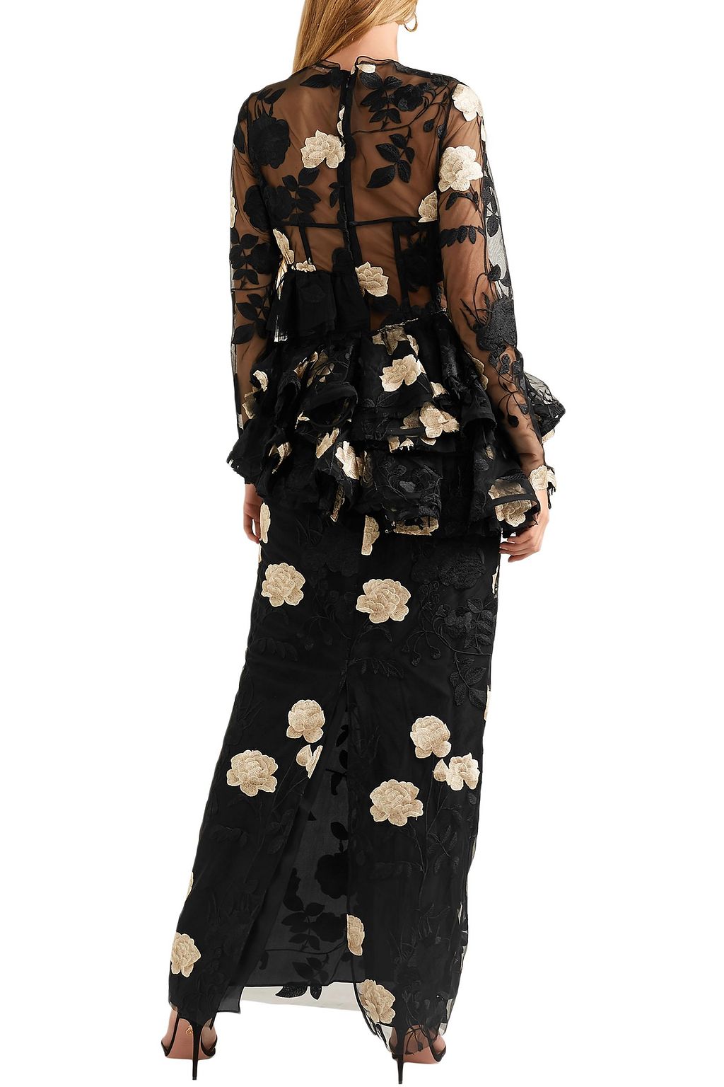 BROCK COLLECTION Duma ruffled embroidered tulle gown