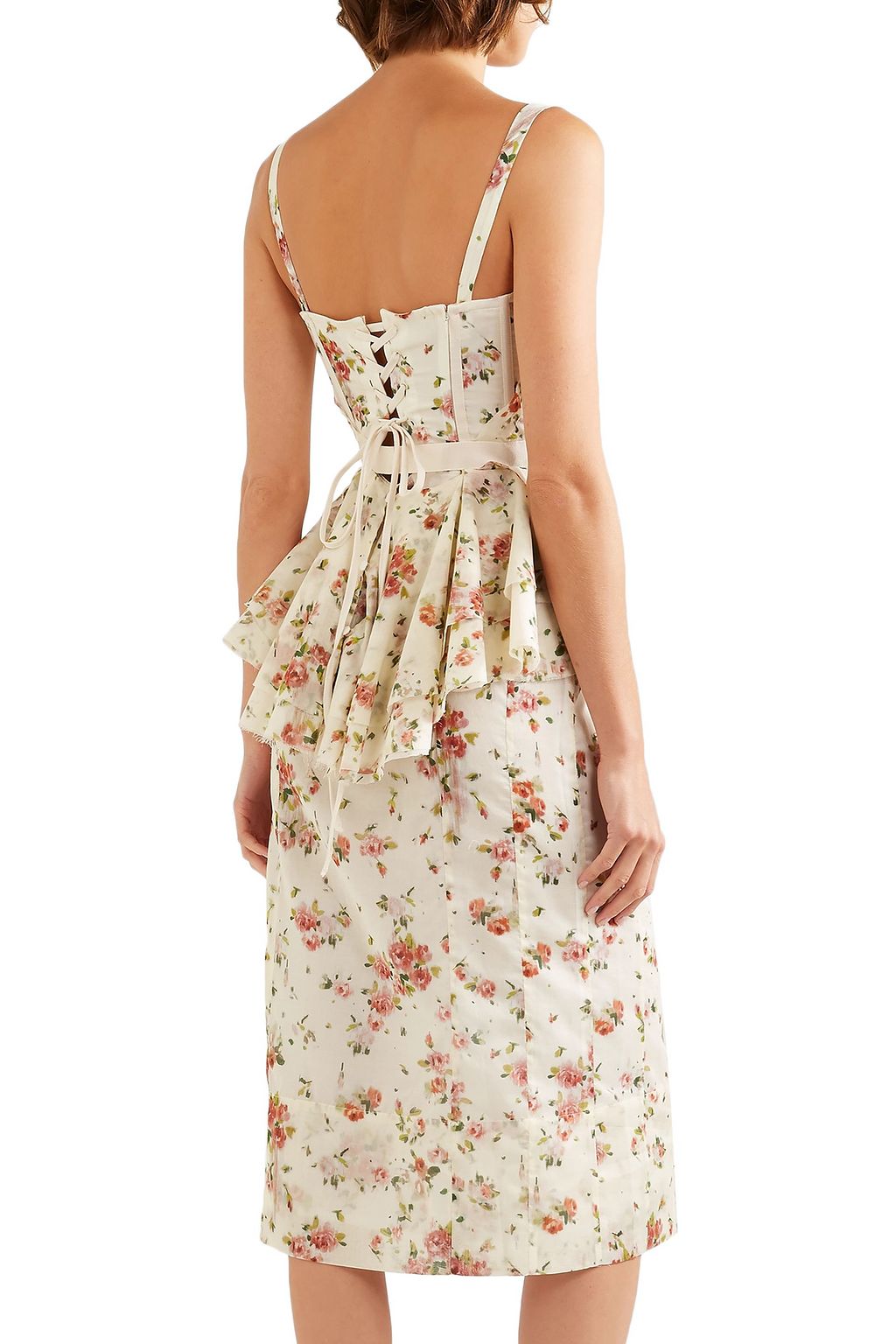 BROCK COLLECTION Dailey floral-print cotton-voile peplum dress