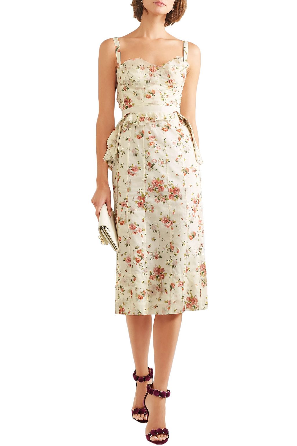 BROCK COLLECTION Dailey floral-print cotton-voile peplum dress