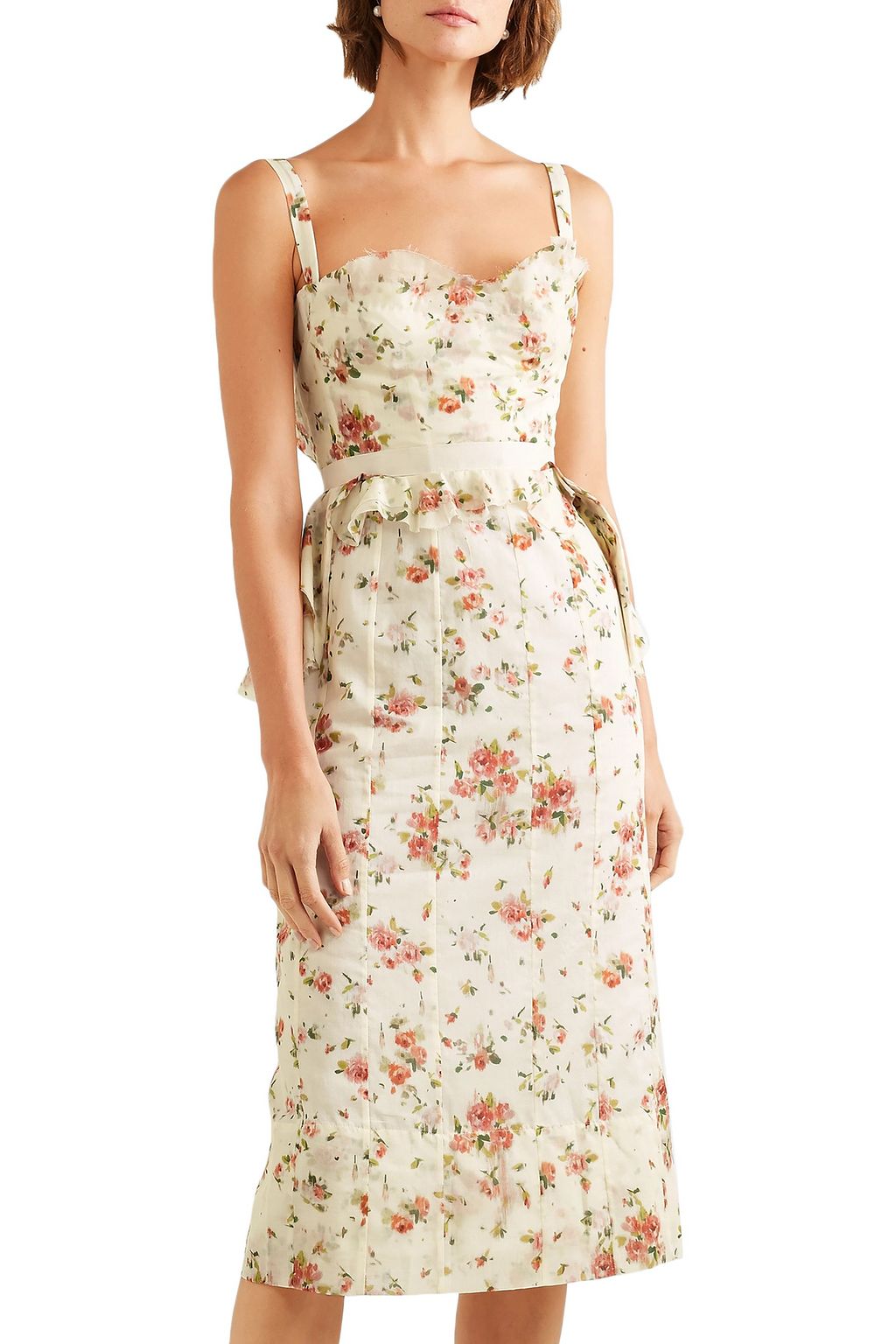 BROCK COLLECTION Dailey floral-print cotton-voile peplum dress