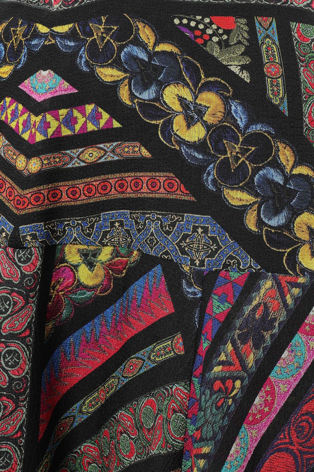 ETRO Printed silk-georgette midi skirt