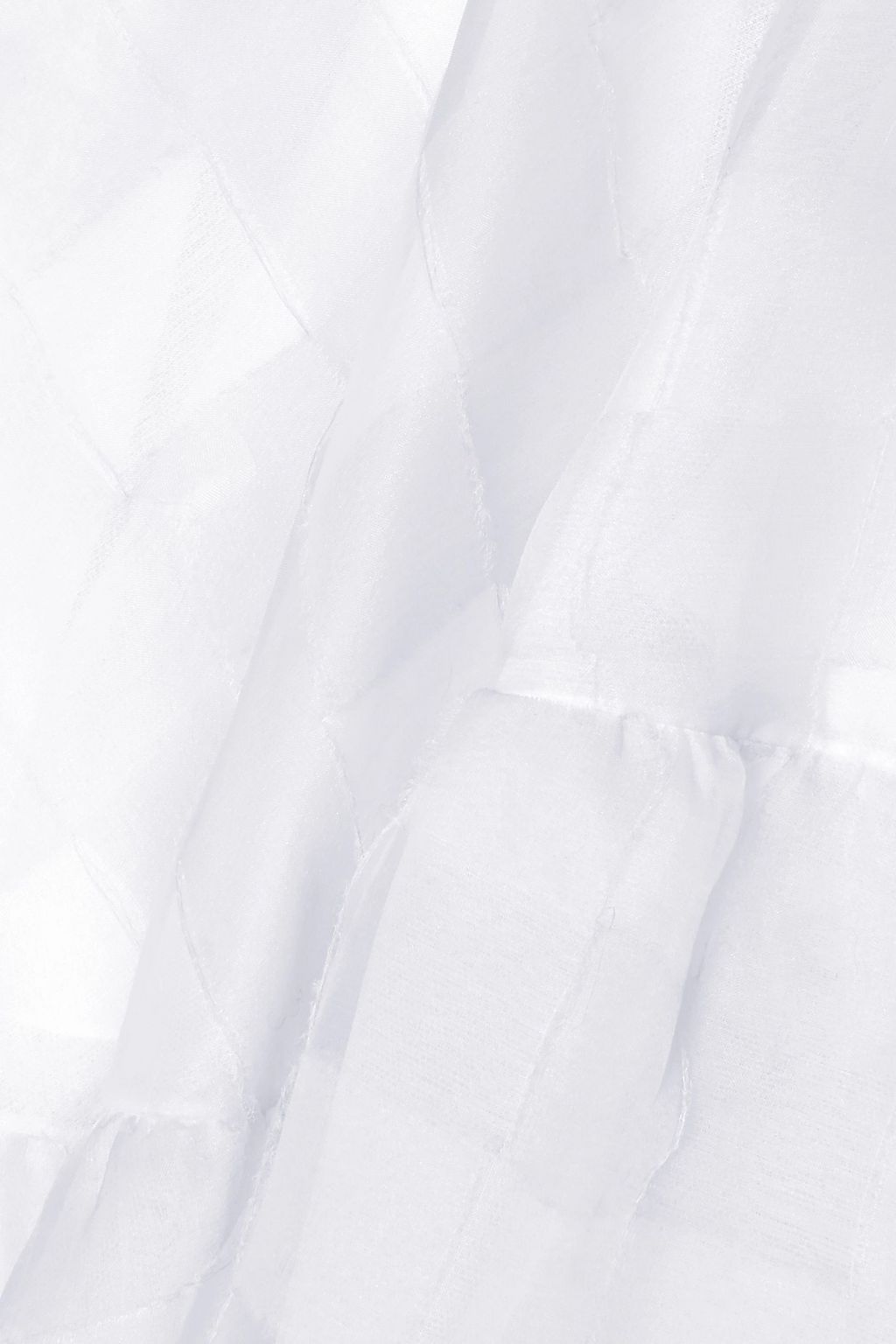 ANTONIO BERARDI Asymmetric silk-organza midi skirt
