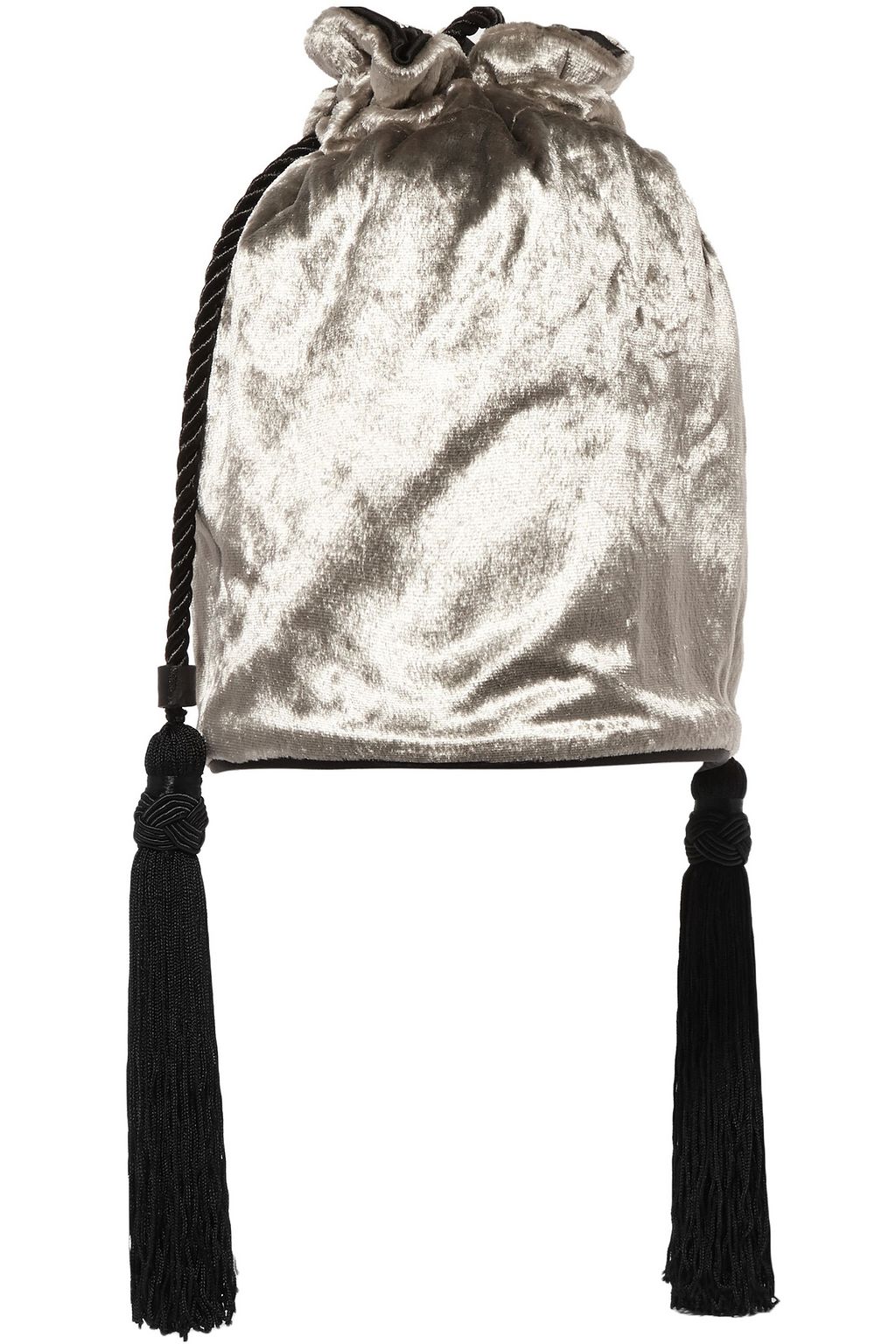 HUNTING SEASON Tasseled velvet pouch