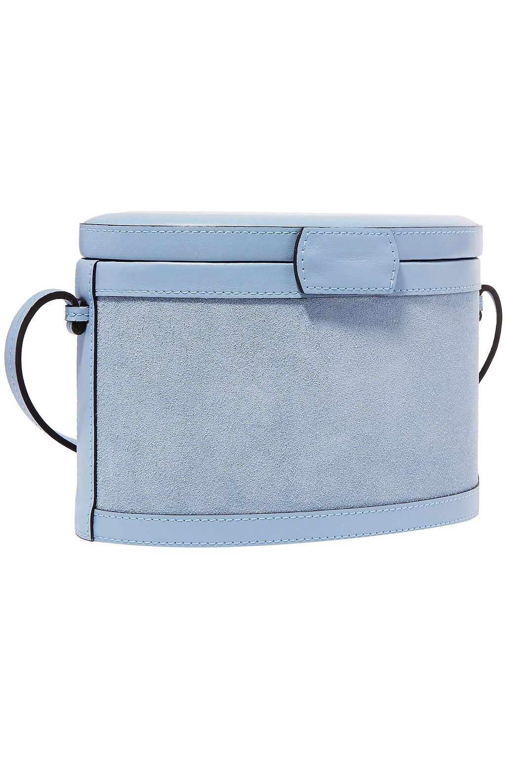 HUNTING SEASON Leather-trimmed suede shoulder bag