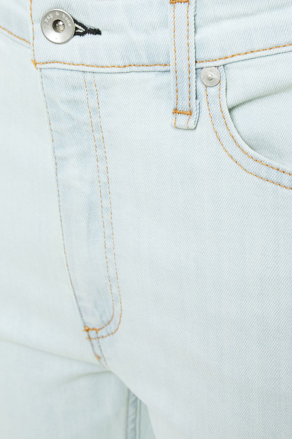 RAG & BONE Cropped distressed high-rise skinny jeans