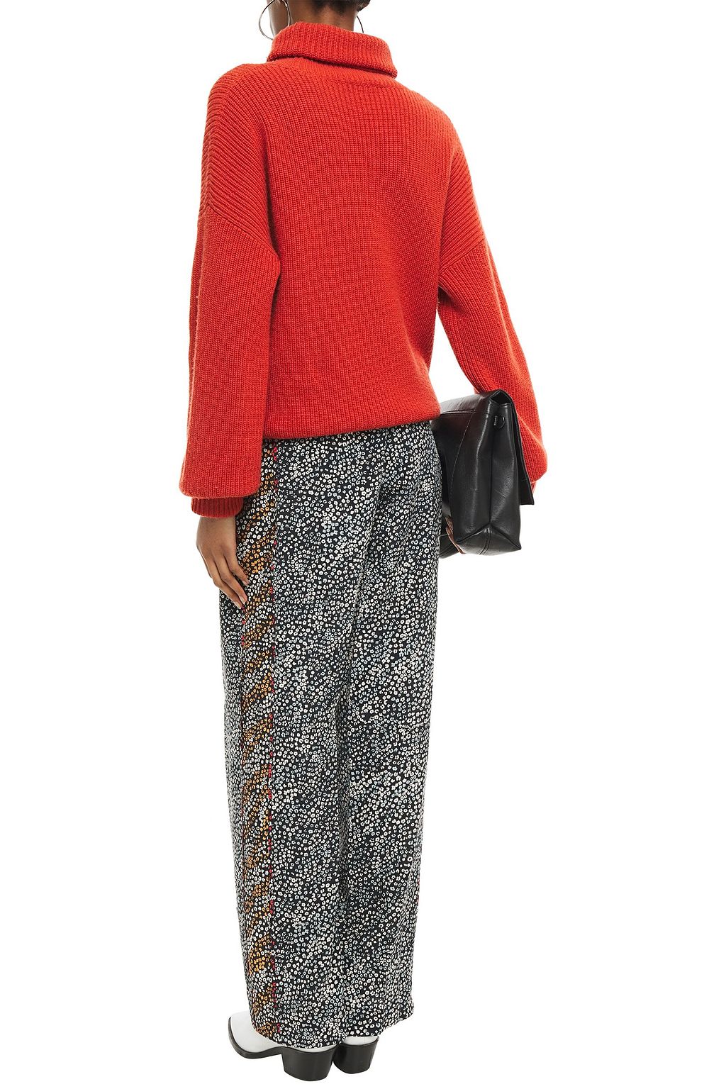 RAG & BONE Printed silk straight-leg pants
