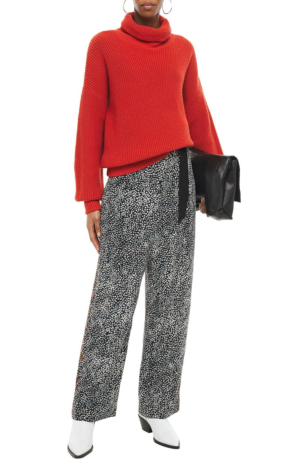 RAG & BONE Printed silk straight-leg pants