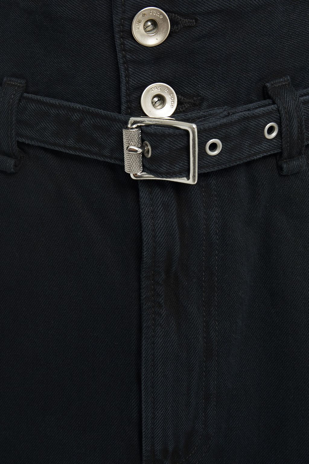 RAG & BONE Midirock aus Denim mit Gürtel