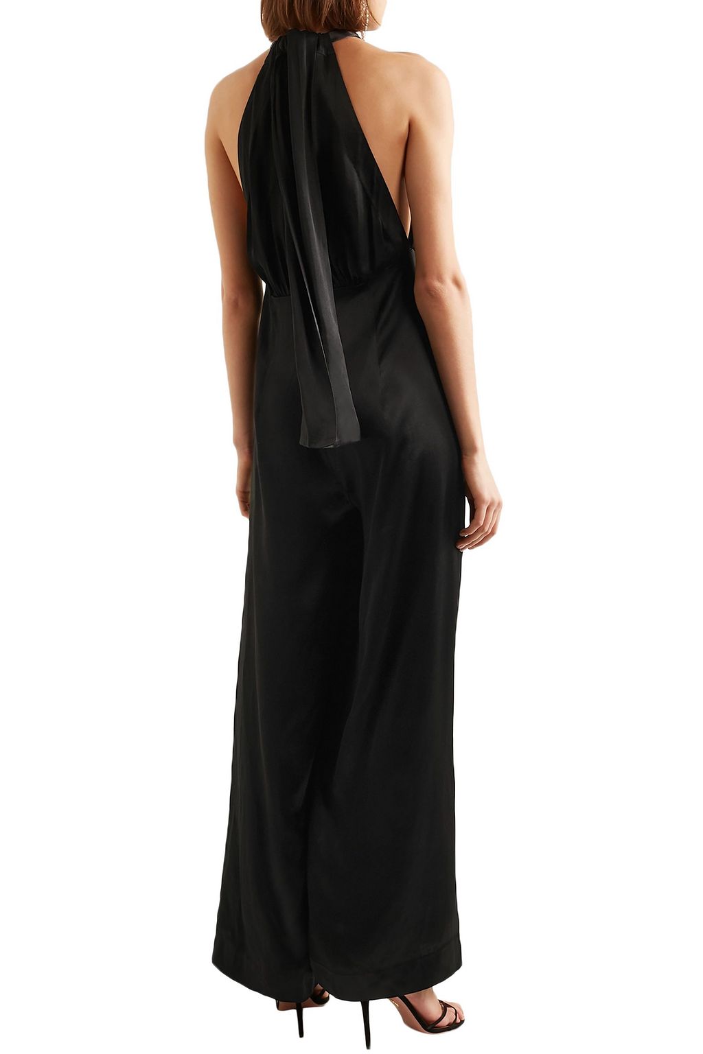 ROTATE BIRGER CHRISTENSEN Satin halterneck jumpsuit