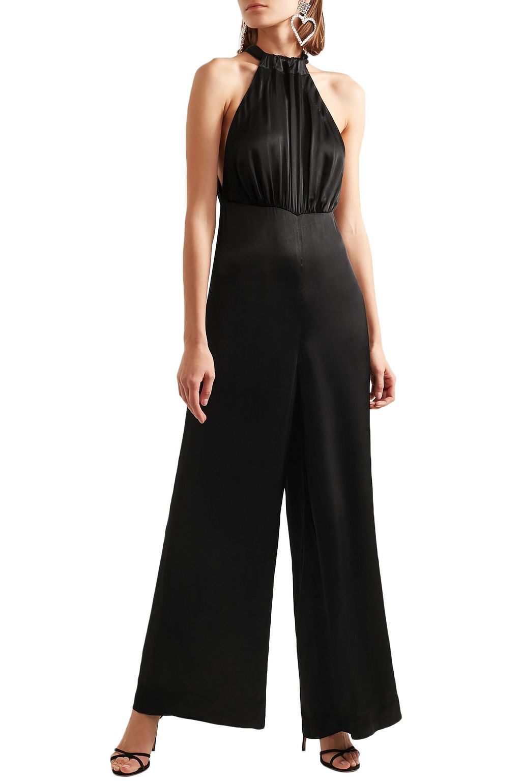 ROTATE BIRGER CHRISTENSEN Satin halterneck jumpsuit