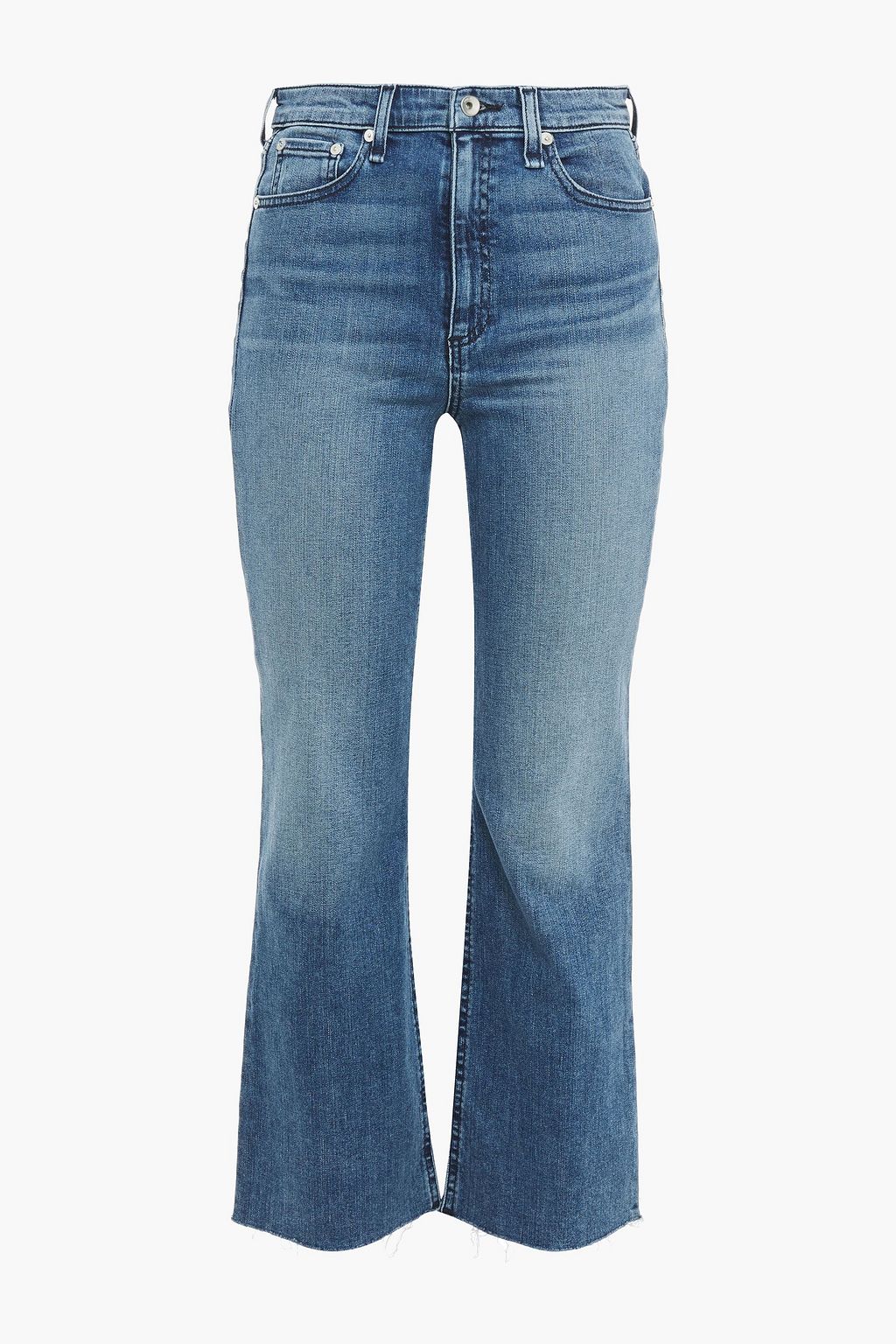 bootcut frayed jeans