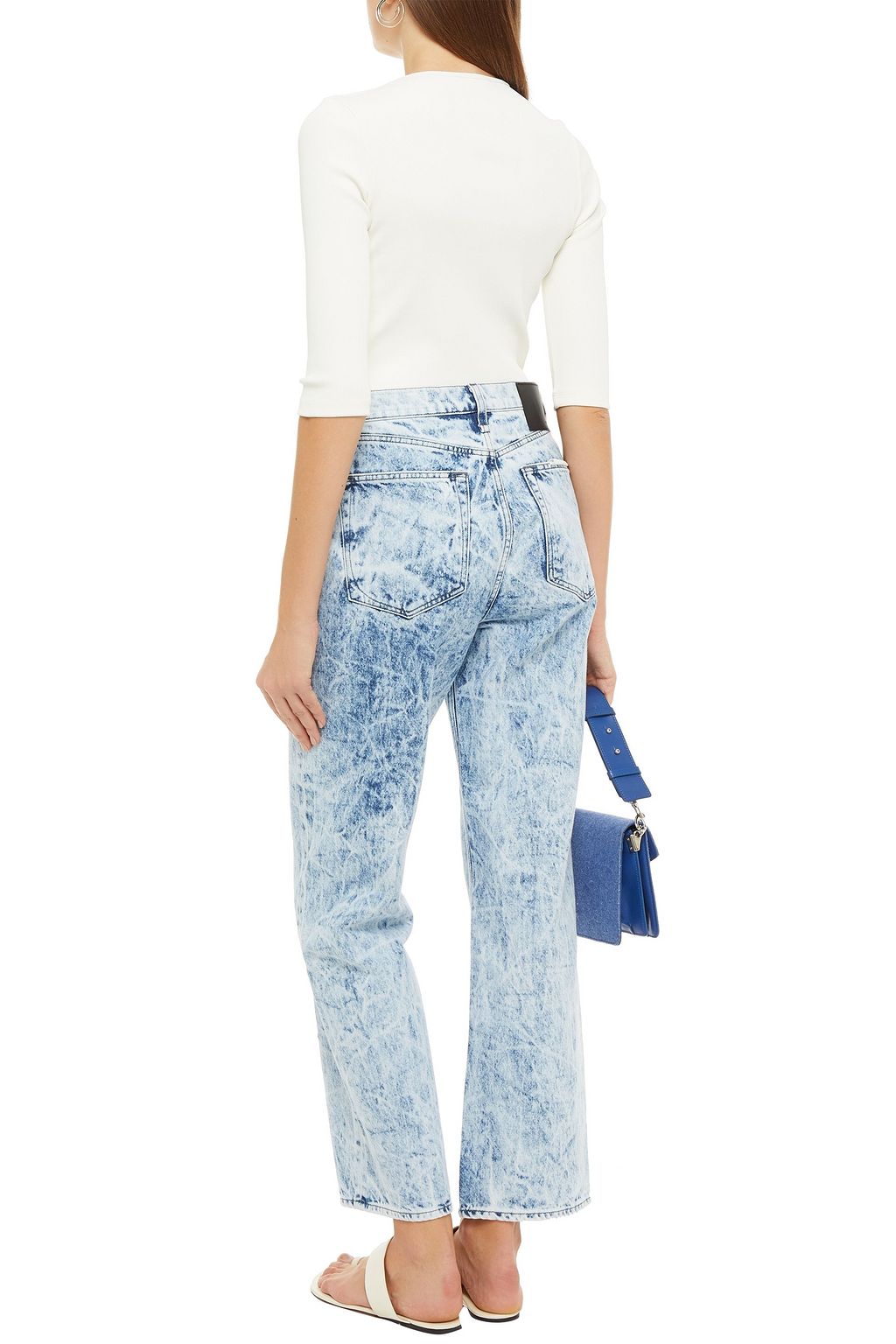 RAG & BONE Ruth bleached high-rise straight-leg jeans