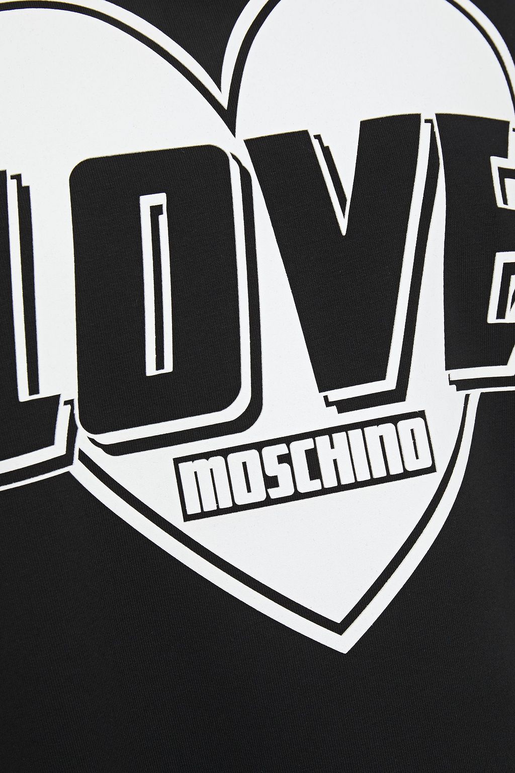 LOVE MOSCHINO Printed French cotton-blend terry mini dress