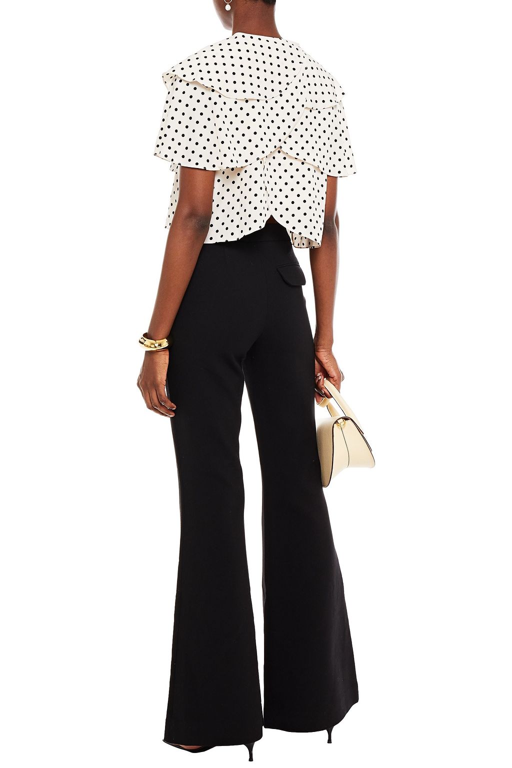 REJINA PYO Ashley wool-blend cady flared pants