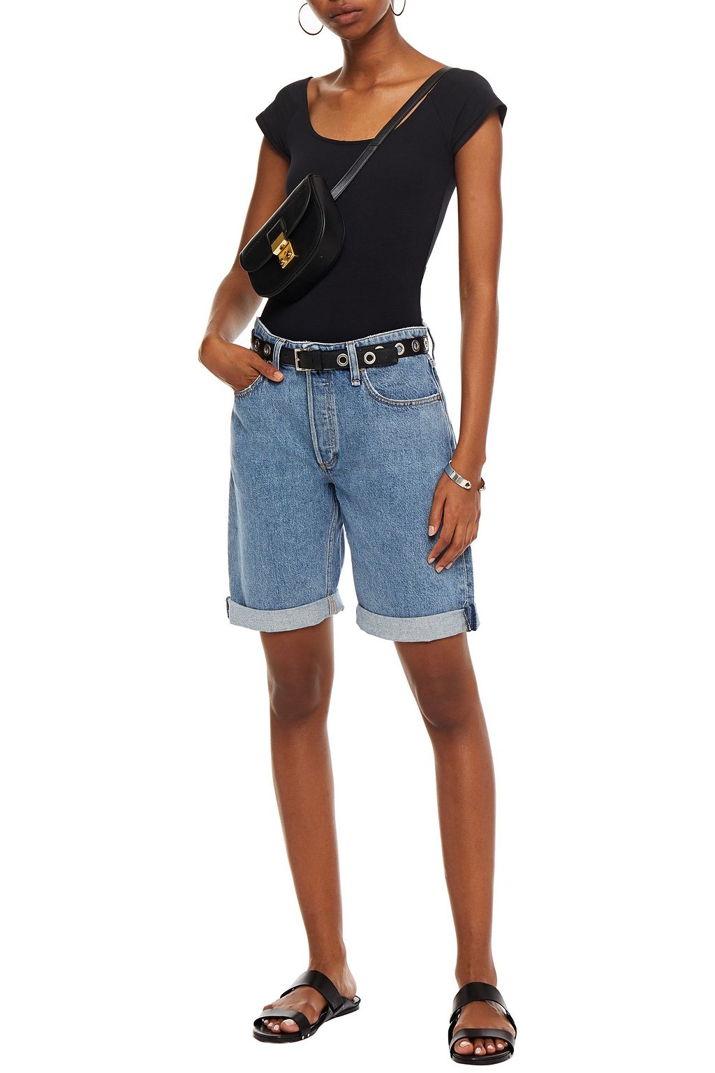 RAG & BONE Distressed denim shorts