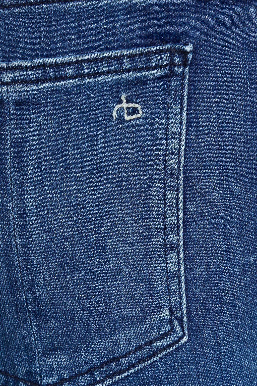 RAG & BONE Nina cropped frayed high-rise skinny jeans
