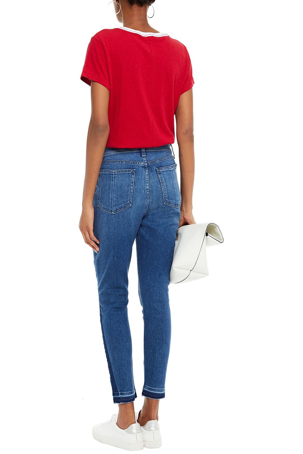RAG & BONE Nina cropped frayed high-rise skinny jeans