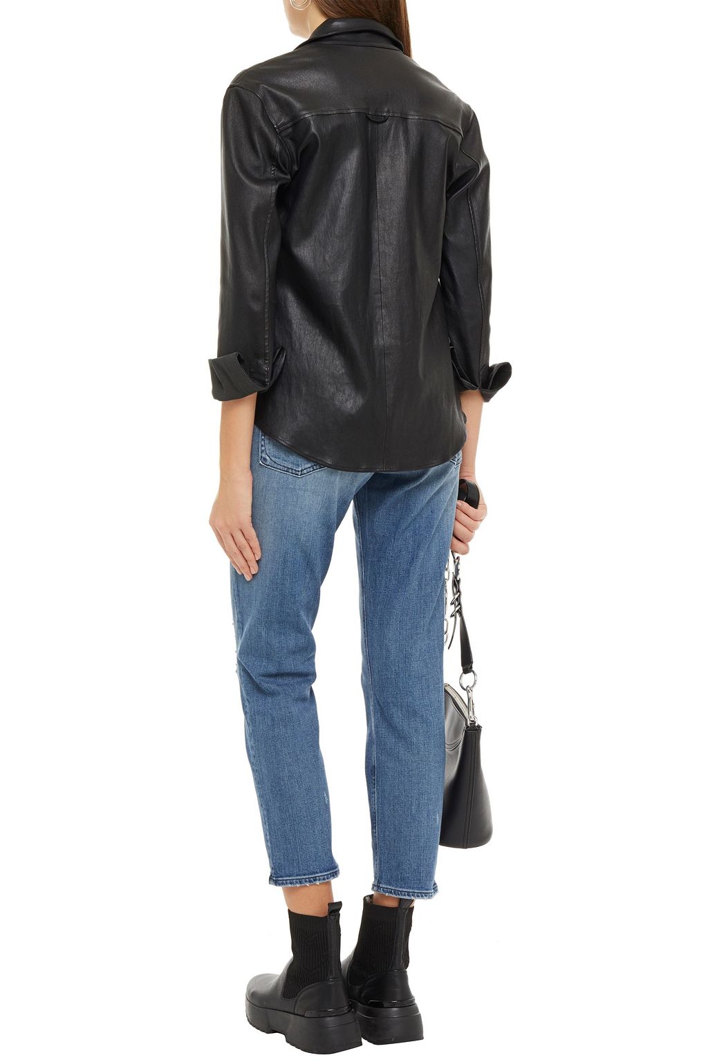 RAG & BONE Dre cropped distressed mid-rise boyfriend jeans