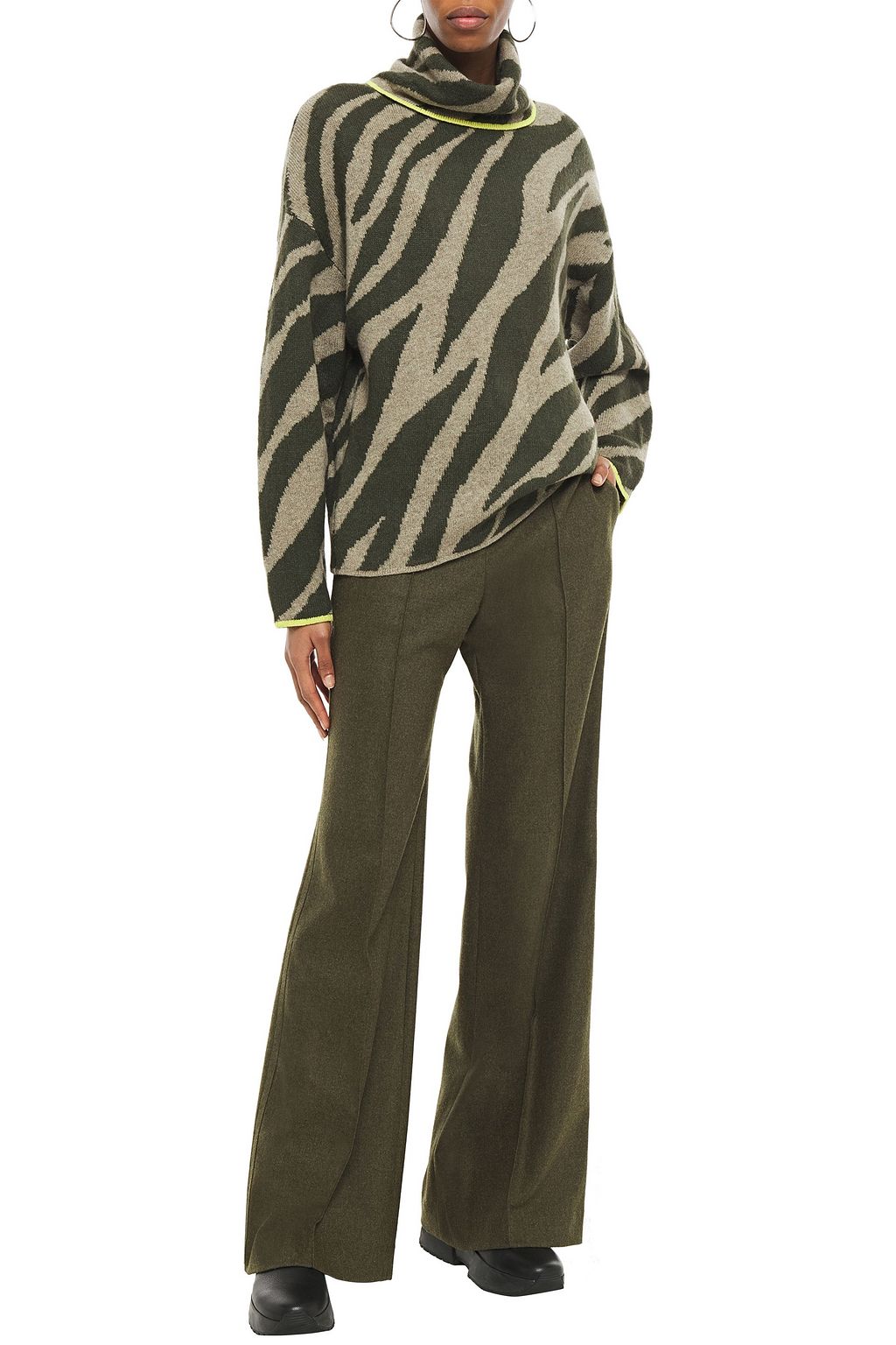 RAG & BONE Kiki jacquard-knit wool turtleneck sweater