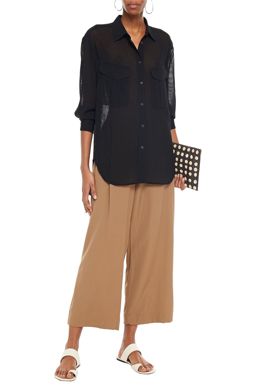 RAG & BONE Gauze-jacquard shirt