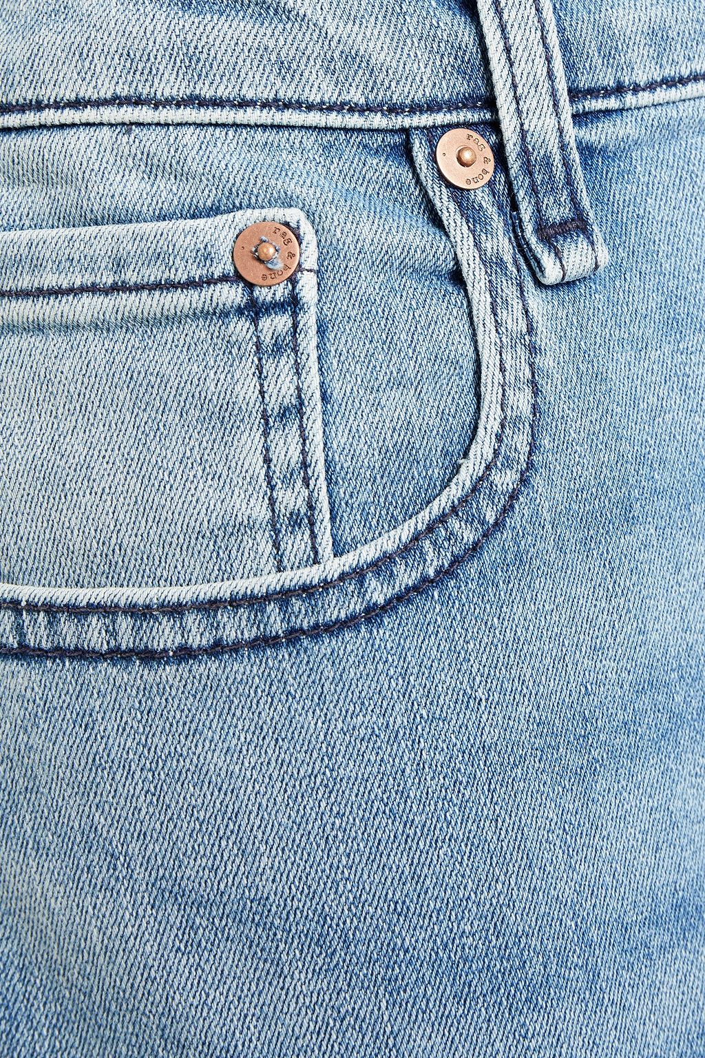 RAG & BONE Faded high-rise skinny jeans