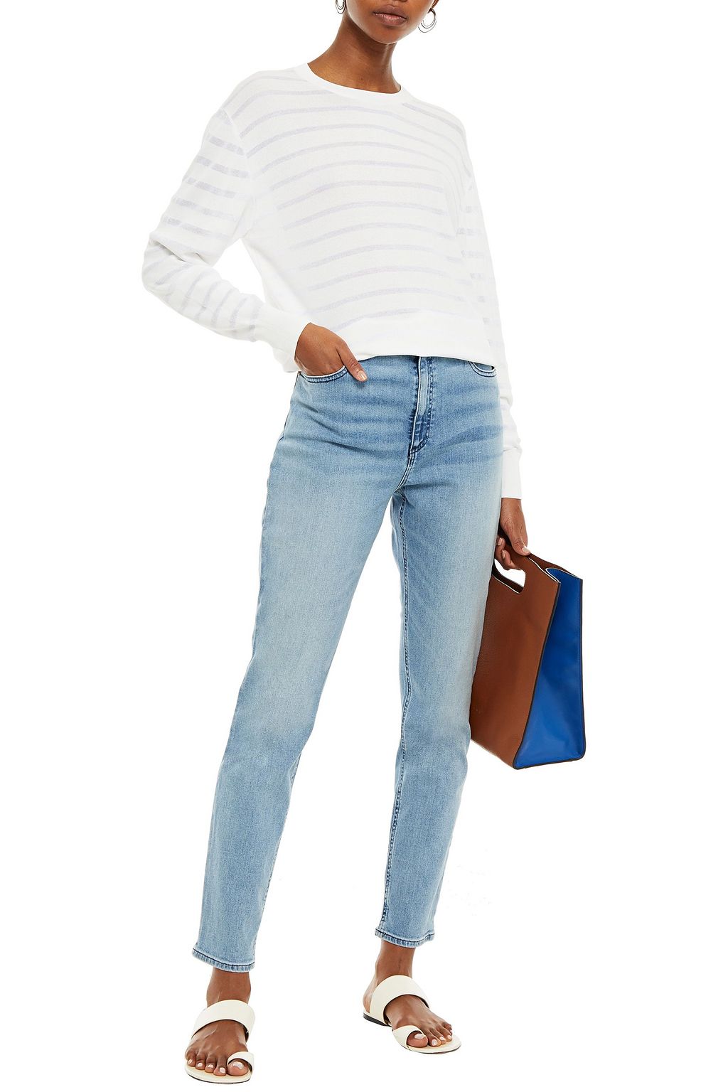 RAG & BONE Faded high-rise skinny jeans