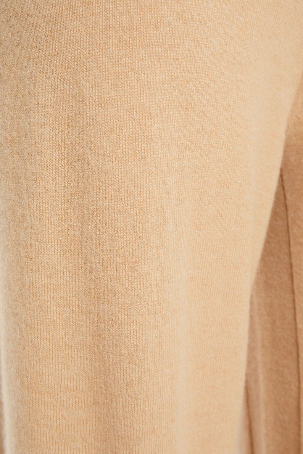 ROSETTA GETTY Cropped mélange cashmere wide-leg pants