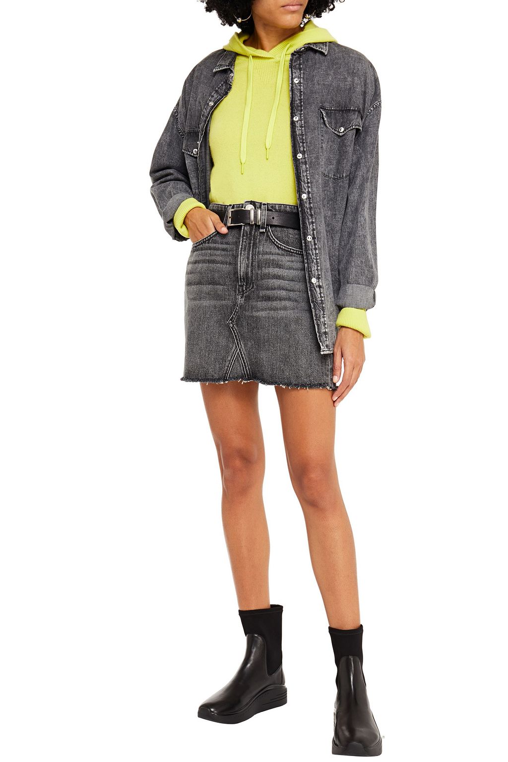 RAG & BONE ダメージ加工デニム ミニスカート