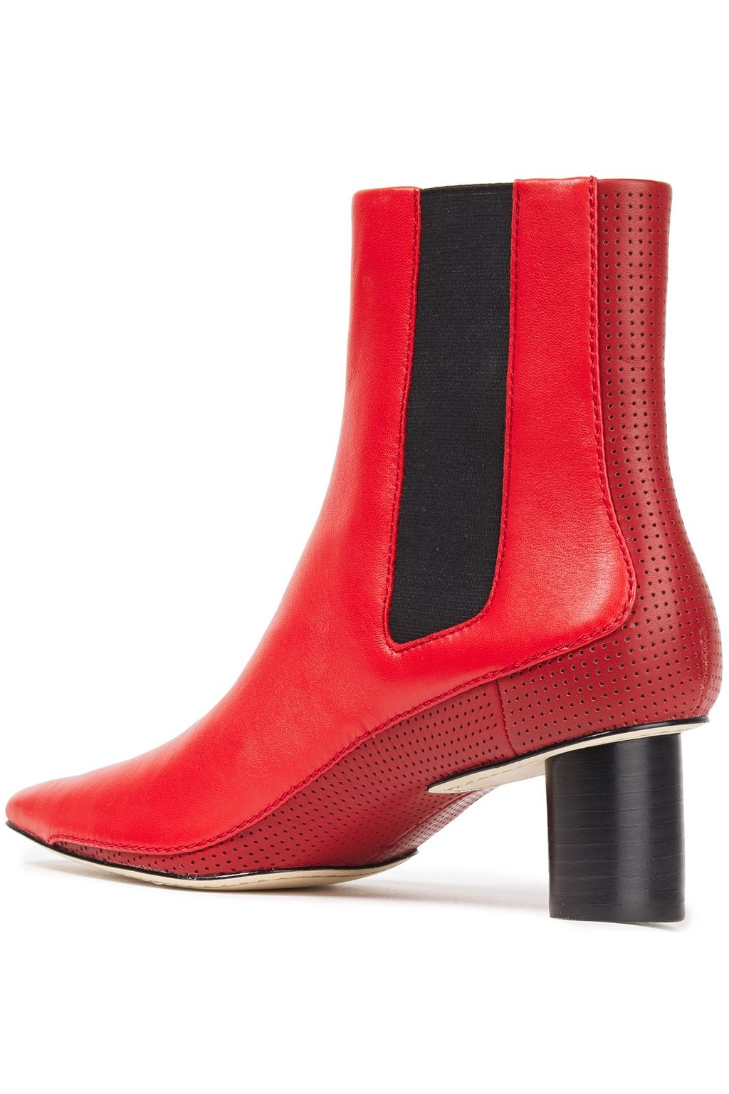 RAG & BONE Jet smooth and perforated leather ankle boots