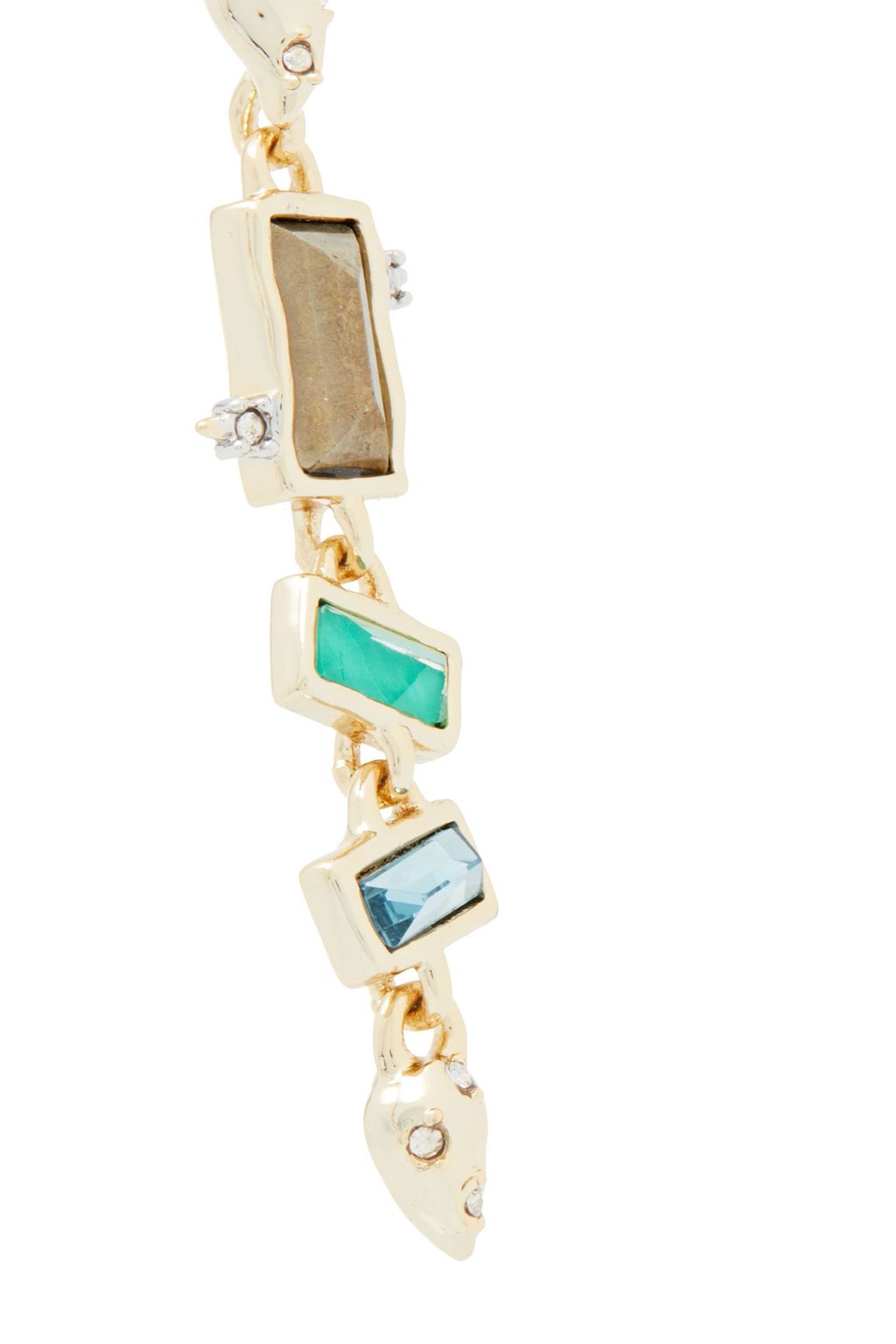 ALEXIS BITTAR 10-karat gold-plated, stone and crystal earrings