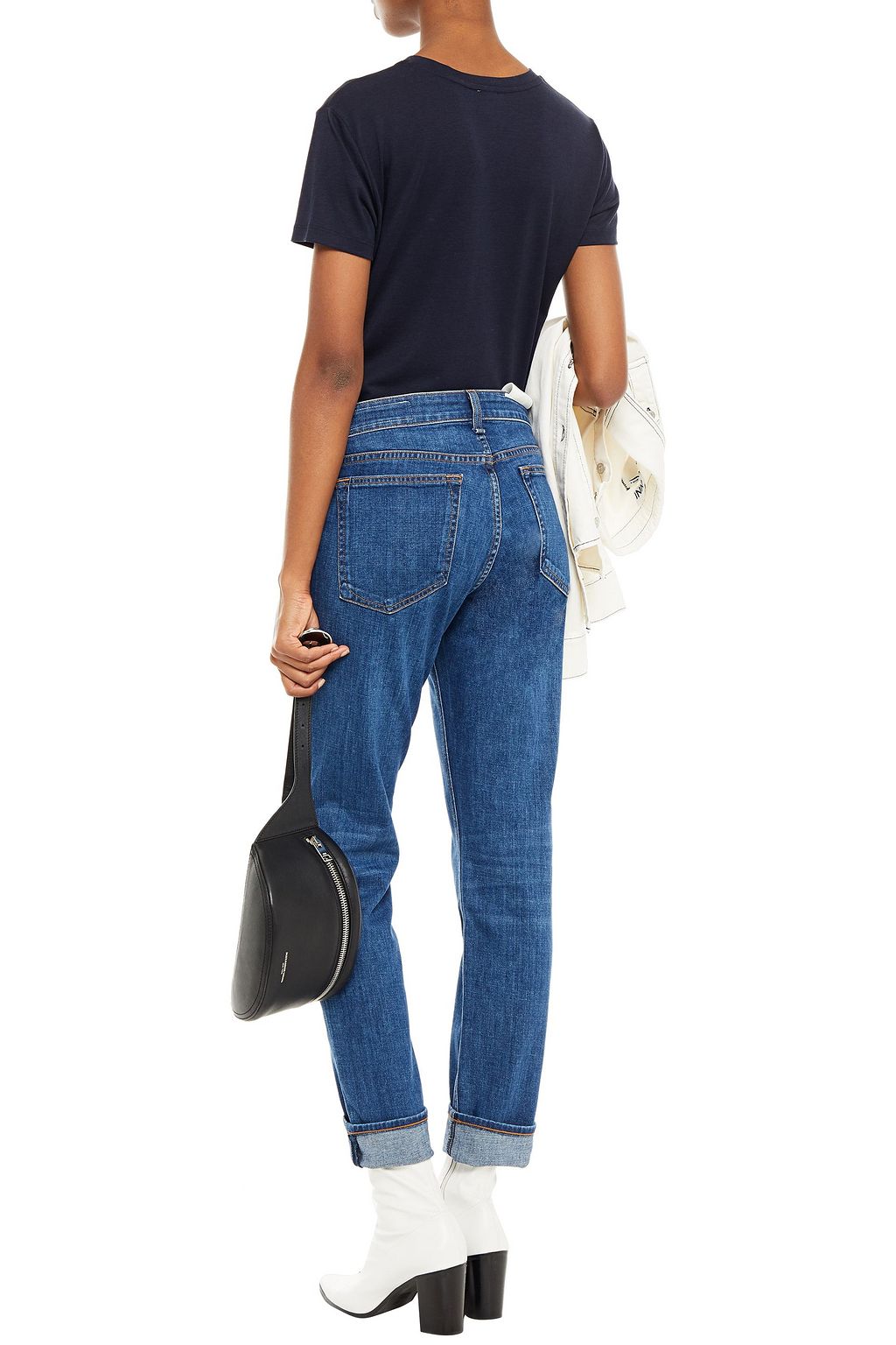 RAG & BONE Cropped faded boyfriend jeans