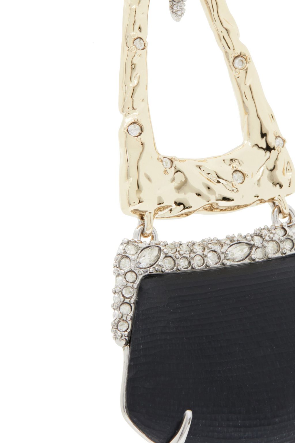 ALEXIS BITTAR Rocky Buckle gold-tone, crystal and stone earrings