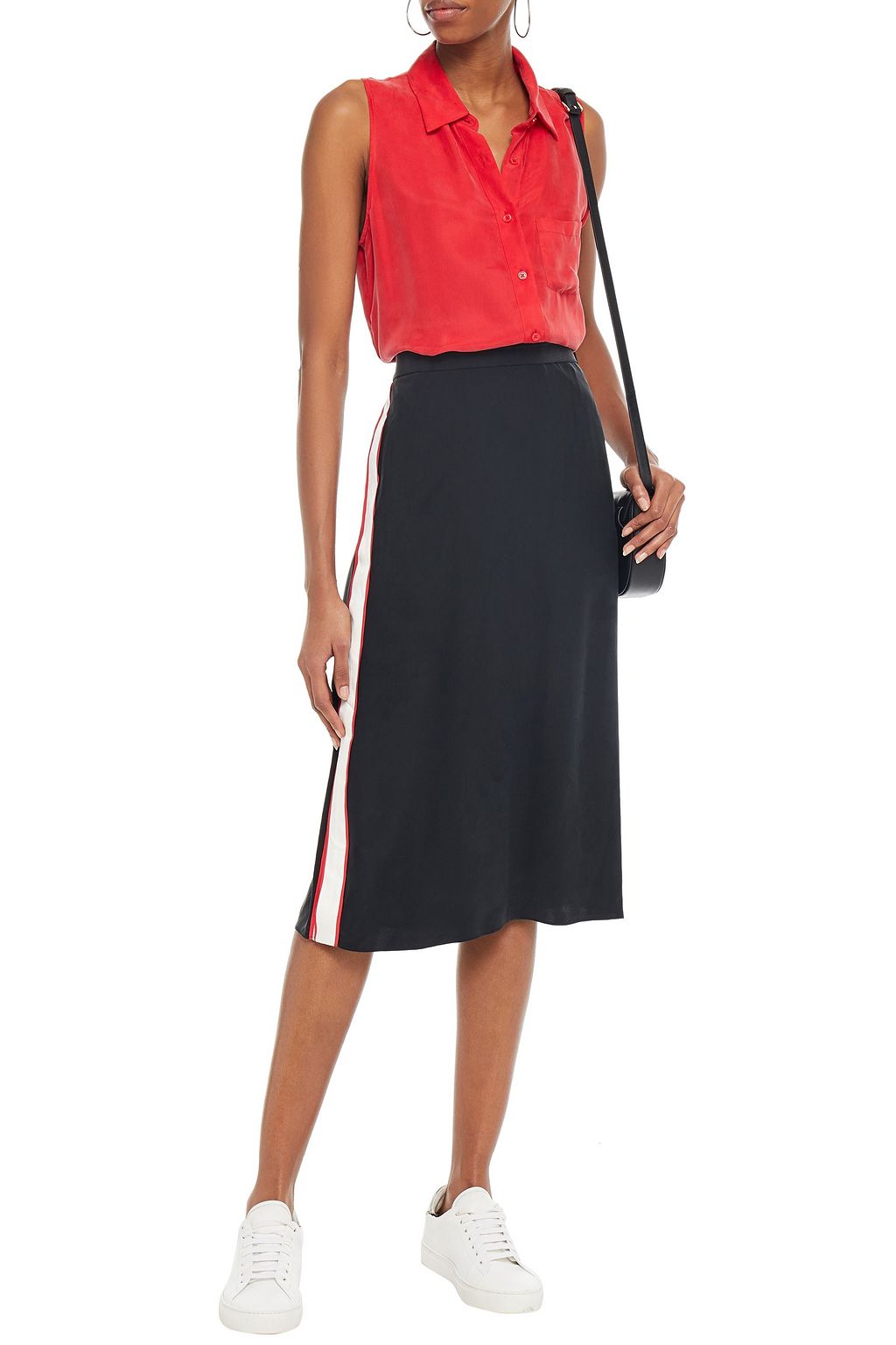 RAG u0026 BONE Luca striped washed-silk skirt | THE OUTNET
