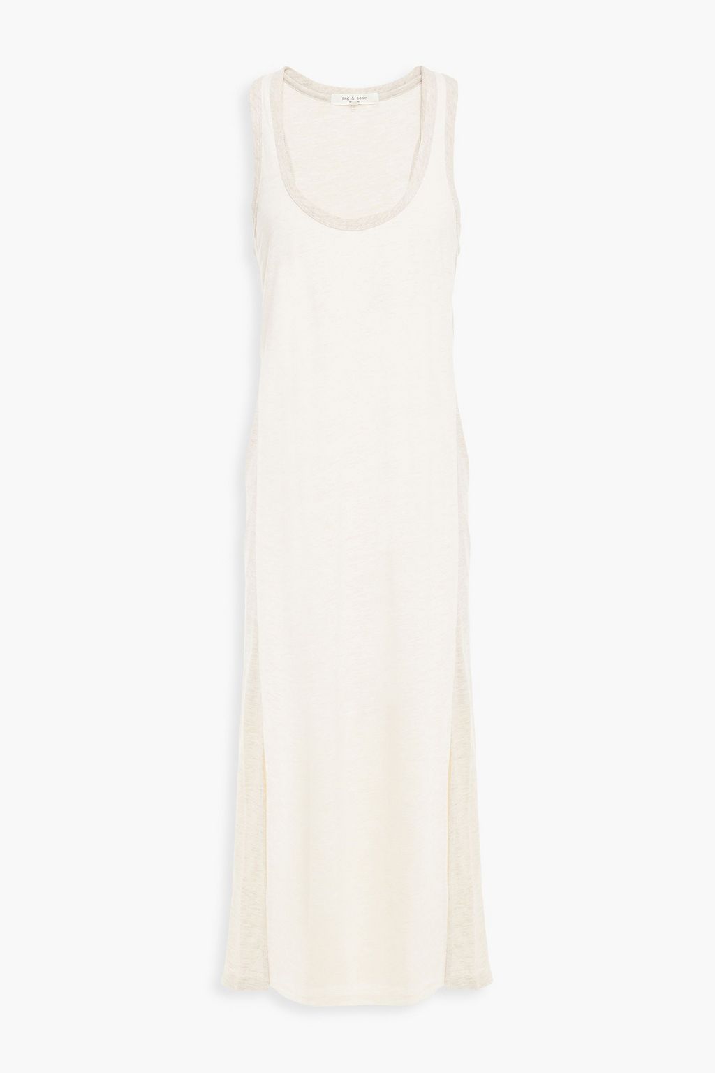 RAG & BONE Linen-blend jersey midi dress | THE OUTNET