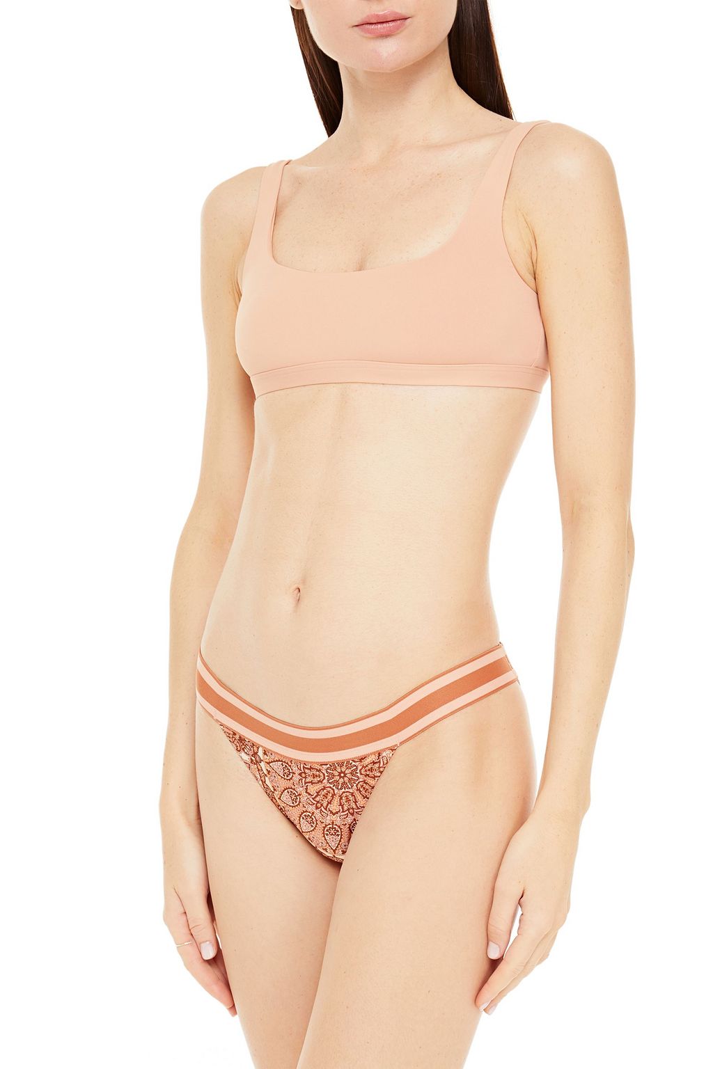 ZIMMERMANN Printed mid-rise bikini briefs