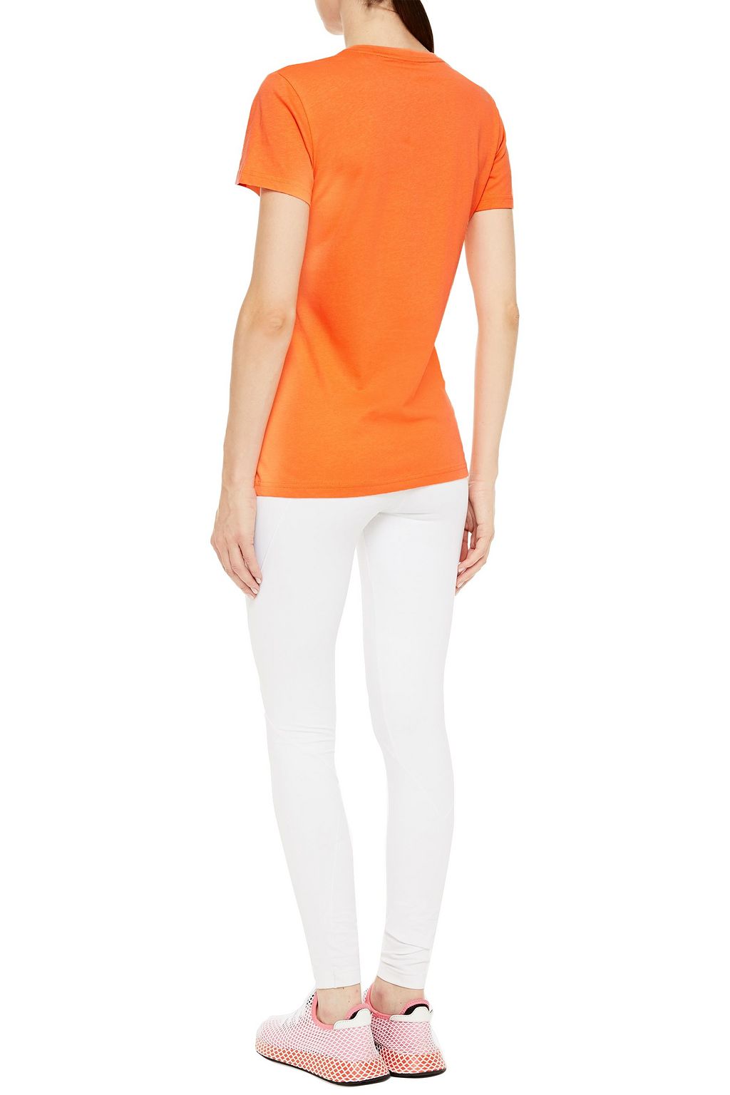 ADIDAS Printed cotton-jersey T-shirt