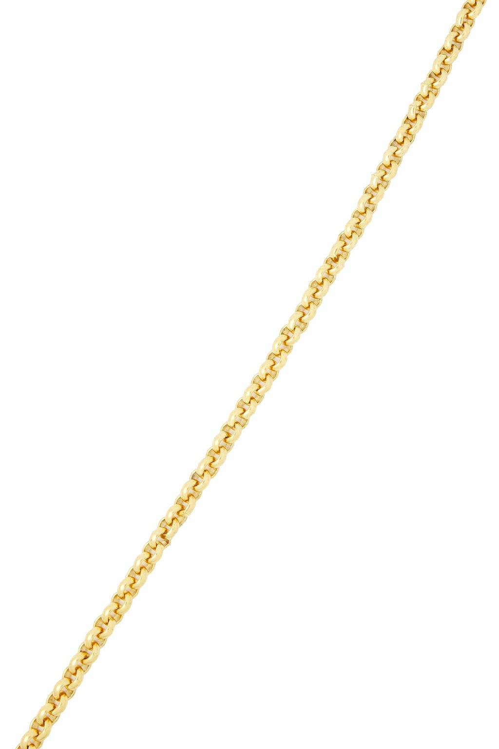 ELIZABETH COLE 24-karat gold-plated, bead and crystal necklace