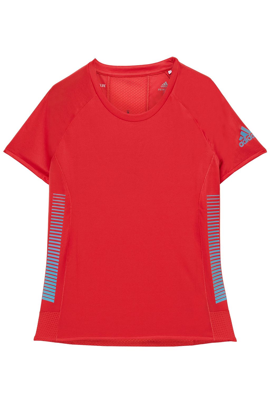 レッド メッシュパネル プリント ストレッチジャージー Tシャツ The Outnet Adidas The Outnet