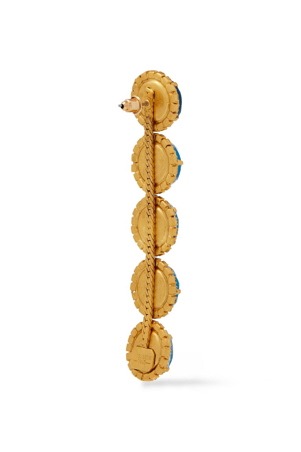 ELIZABETH COLE 24-karat gold-plated, crystal and glass earrings