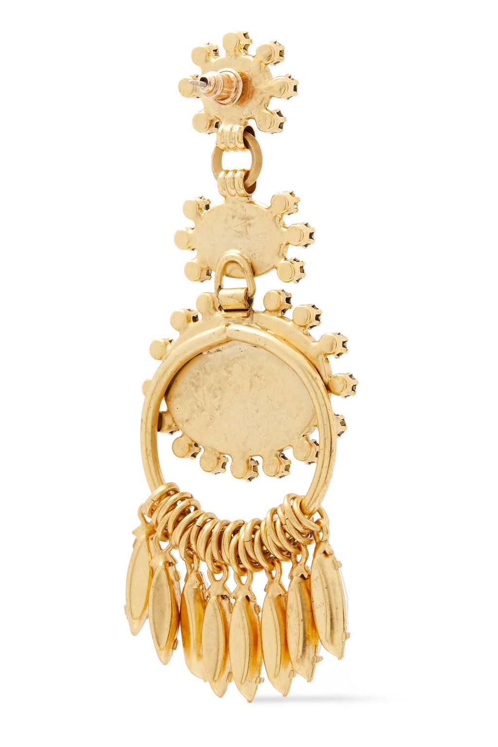 ELIZABETH COLE 24-karat gold-plated, faux pearl, Swarovski crystal and glass earrings