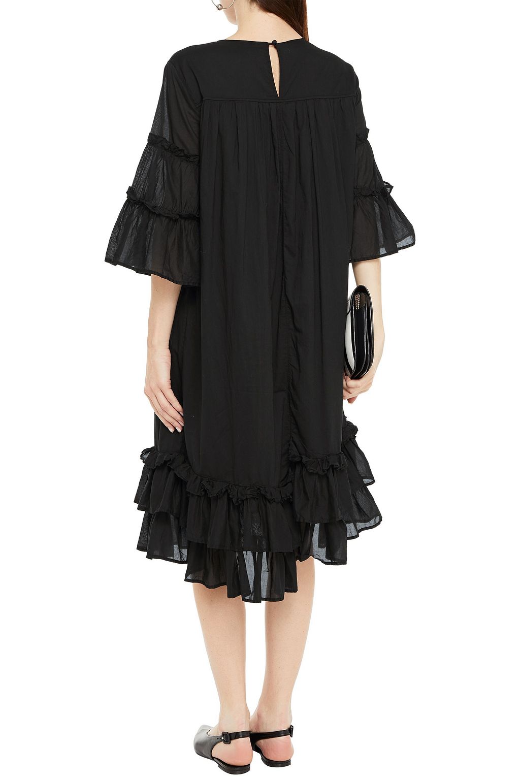 CLU Ruffled cotton-mousseline dress