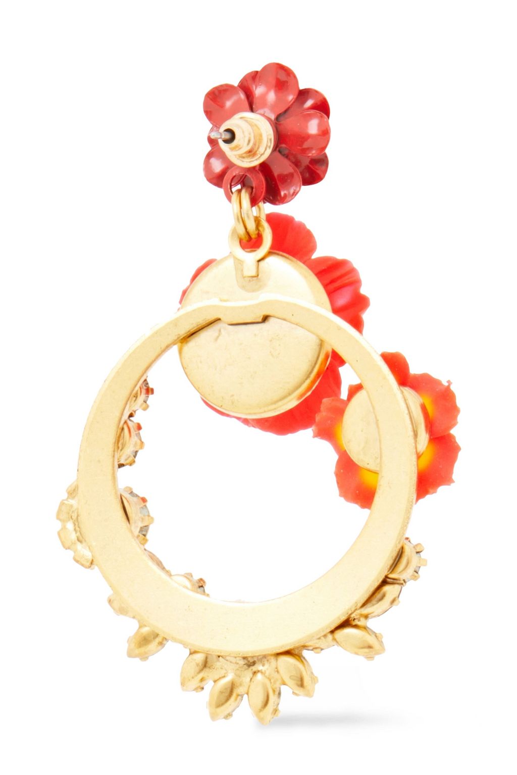 ELIZABETH COLE 24-karat gold-plated, Swarovski crystal, enamel and clay earrings