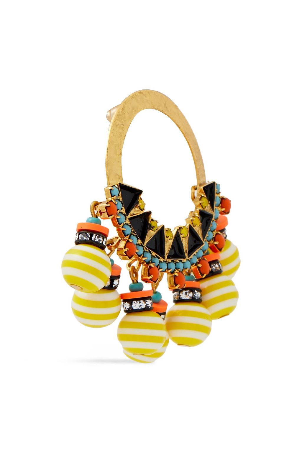 ELIZABETH COLE 24-karat gold-plated, bead and Swarovski crystal earrings