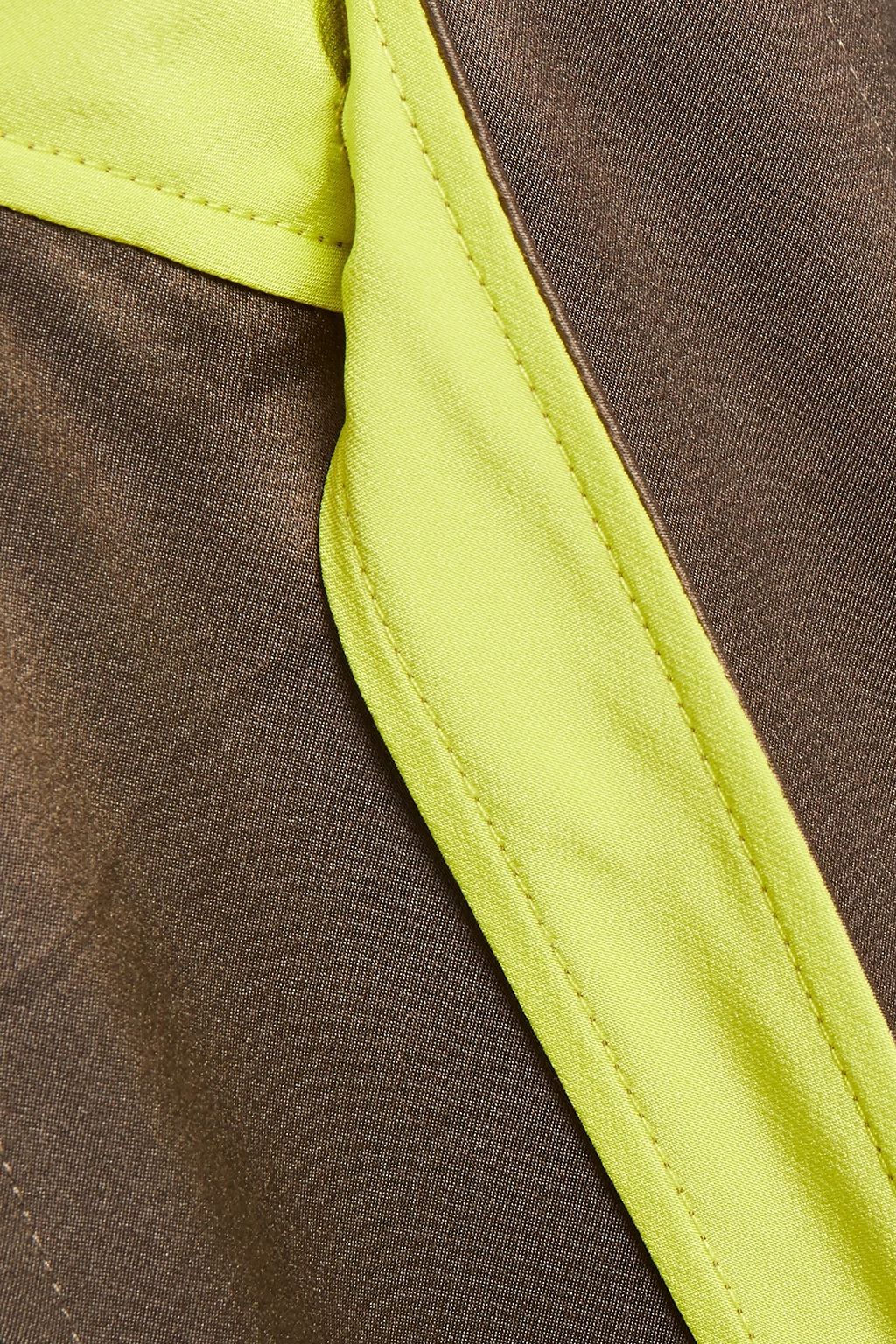 RAG & BONE Colette neon-trimmed silk-satin slip dress